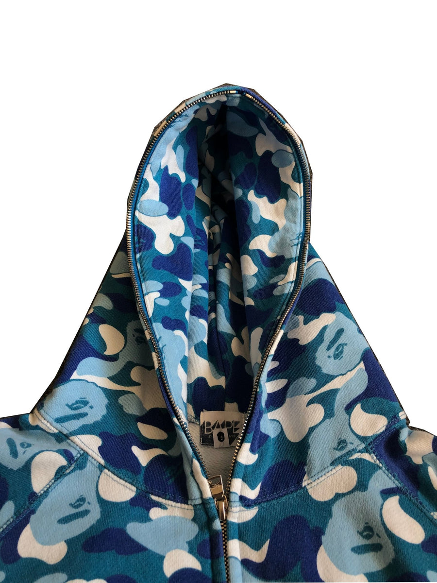 bape shark hoodie blue