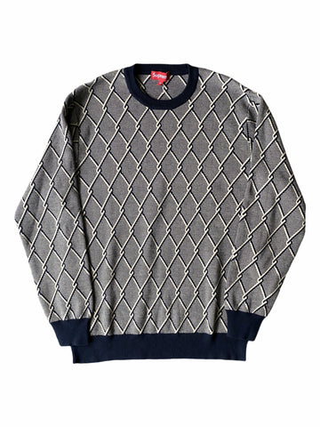Supreme Chain Link Sweater Navy-Solus Supply